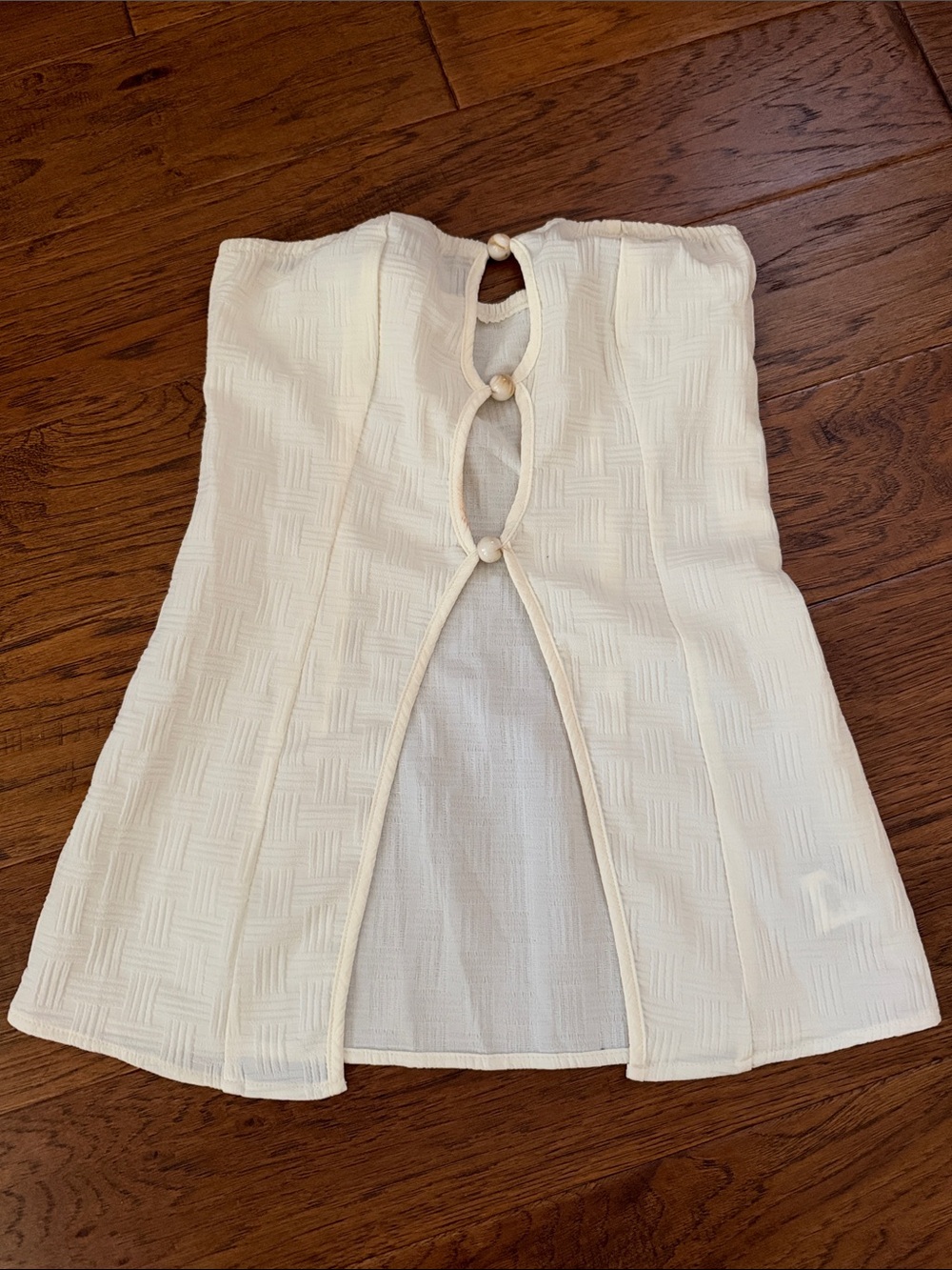 SHEIN Textured Geometric Tank Top in White Size XS